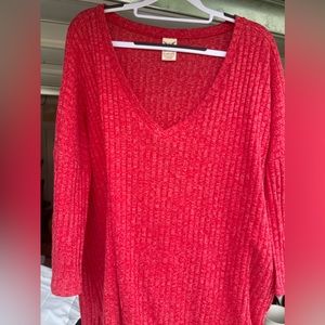 Faded glory red light weight sweater